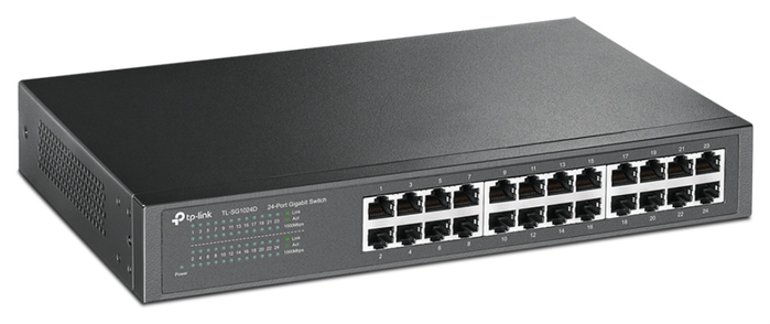 TP-Link TL-SG1024D Switch de 24 Puertos Gigabit Ethernet Gris TP-Link TL-SG1024D Switch de 24 Puertos Gigabit Ethernet Gris