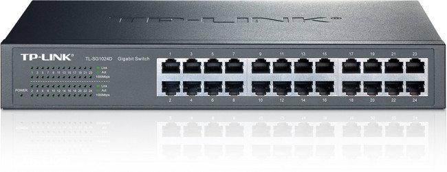 TP-Link TL-SG1024D Switch de 24 Puertos Gigabit Ethernet Gris TP-Link TL-SG1024D Switch de 24 Puertos Gigabit Ethernet Gris