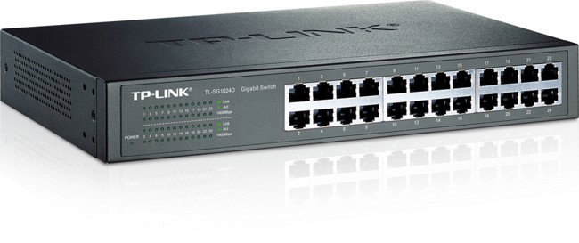 TP-Link TL-SG1024D Switch de 24 Puertos Gigabit Ethernet Gris TP-Link TL-SG1024D Switch de 24 Puertos Gigabit Ethernet Gris