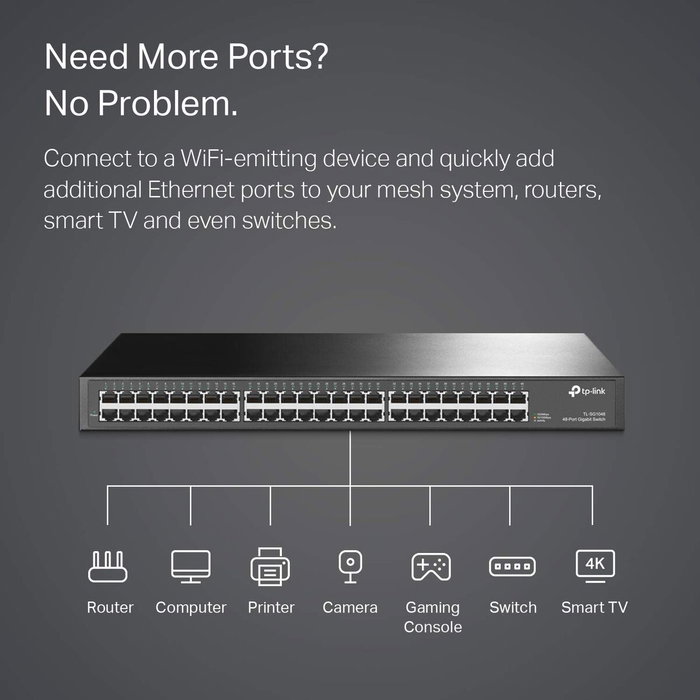 TP-Link TL-SG1048 Switch Gigabit de 48 Puertos Negro