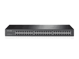 TP-LINK Switch TL-SG1048, Conmutador de Red 48 Puertos Gigabit, Negro