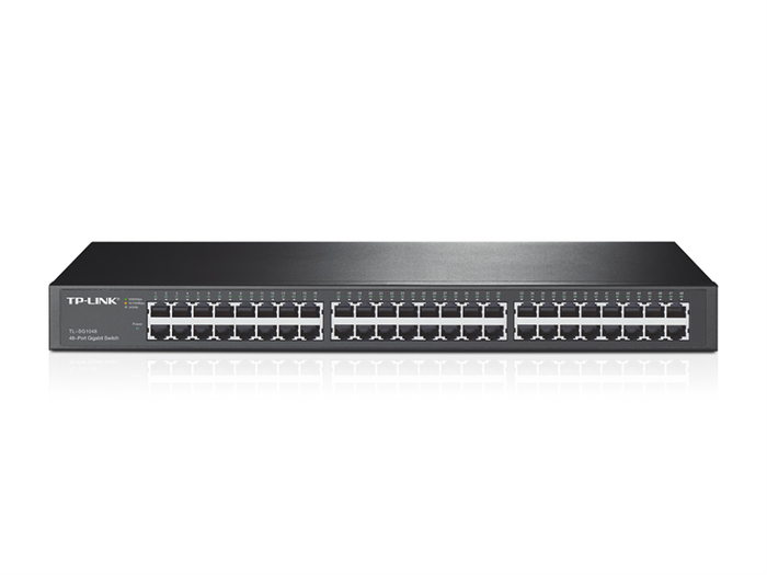 TP-LINK Switch TL-SG1048, Conmutador de Red 48 Puertos Gigabit, Negro