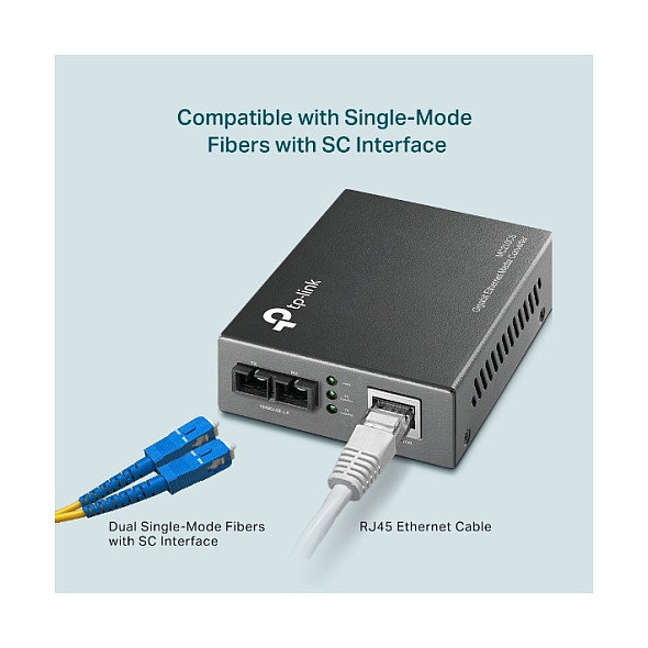TP-Link MC210CS Convertidor de medios Gigabit Monomodo 1310 nm