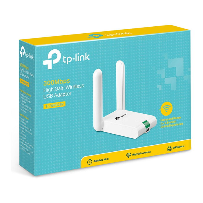 TP-Link TL-WN822N Adaptador USB Wi-Fi 300Mbps de Alta Ganancia TP-Link TL-WN822N Adaptador USB Wi-Fi 300Mbps de Alta Ganancia