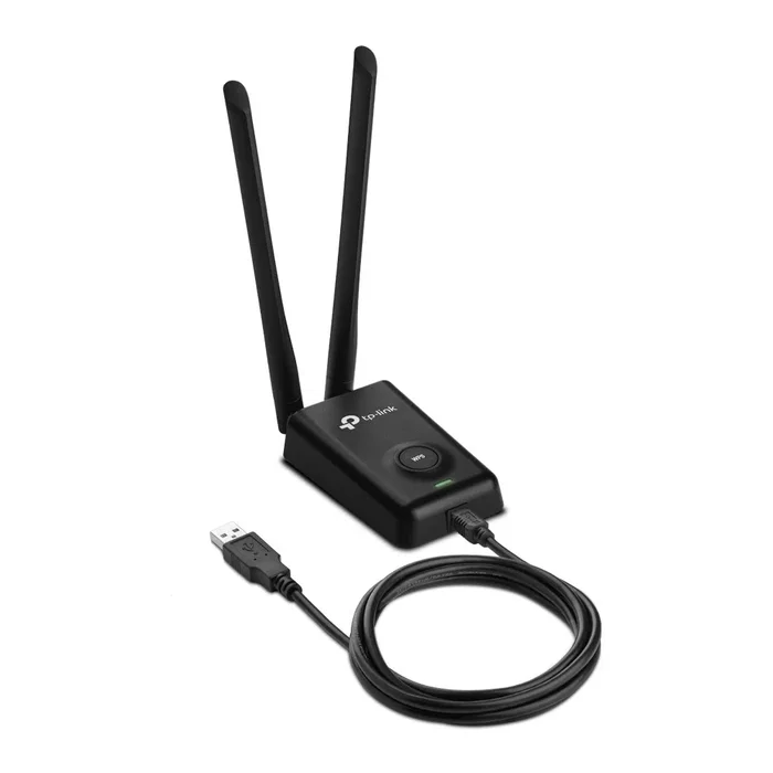 TP-Link TL-WN8200ND - Adaptador USB Wi-Fi 4 (802.11n) de 300 Mbps, Doble Antena Externa de 5 dBi, Alta Potencia y Alcance, Conexión WPS, para PC y Mac