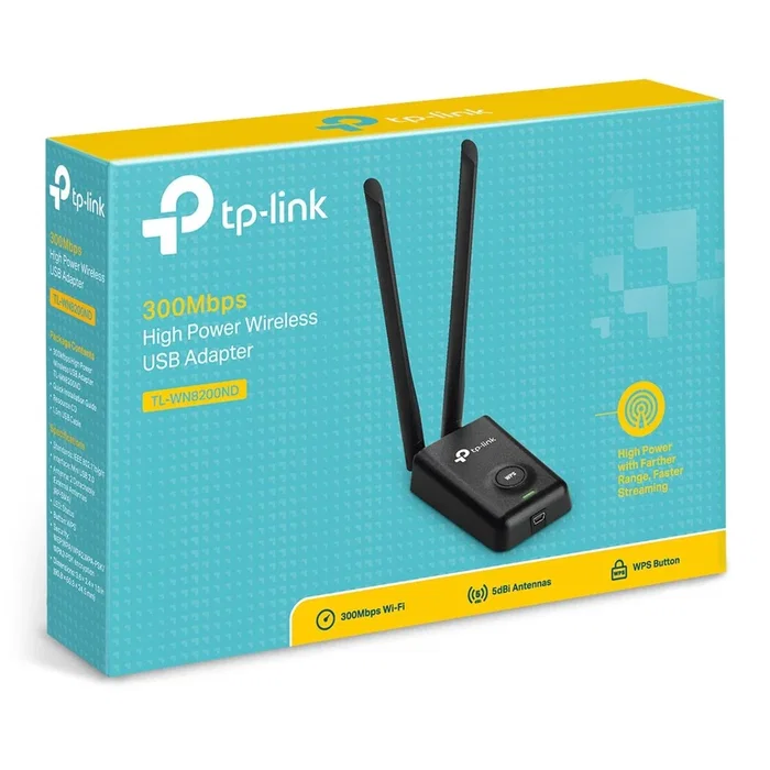 TP-Link TL-WN8200ND Adaptador USB Inalámbrico 300Mbps Alta Potencia TP-Link TL-WN8200ND Adaptador USB Inalámbrico 300Mbps Alta Potencia