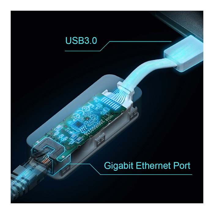 TP-Link UE300 Adaptador de Red USB 3.0 a Ethernet Gigabit Blanco TP-Link UE300 Adaptador de Red USB 3.0 a Ethernet Gigabit Blanco