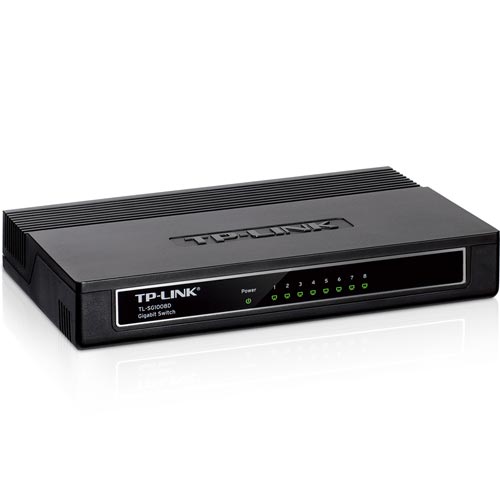 TP-LINK TL-SG1008D Switch Gigabit 8 Puertos 10/100/1000 Mbps Plug and Play TP-LINK TL-SG1008D Switch Gigabit 8 Puertos 10/100/1000 Mbps Plug and Play