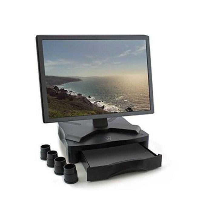 Ewent EW1280 Elevador de Monitor con Cajón Negro