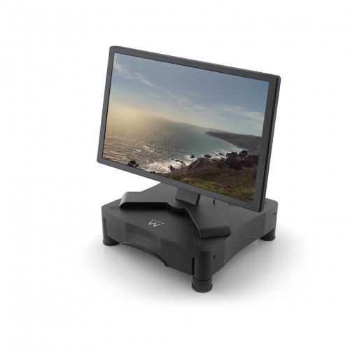 Ewent EW1280 Elevador de Monitor con Cajón Negro