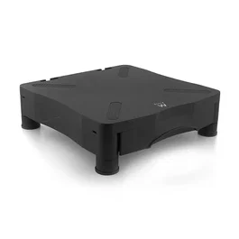 Ewent Soporte Elevador para Monitor EW1280 con Cajón, Altura Regulable, Escritorio, Capacidad 27 kg, Negro