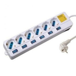 EWENT Regleta EW3932 de 6 Tomas con Protección contra Sobretensiones, Blanco