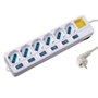 EWENT Regleta EW3932 de 6 Tomas con Protección contra Sobretensiones, Blanco