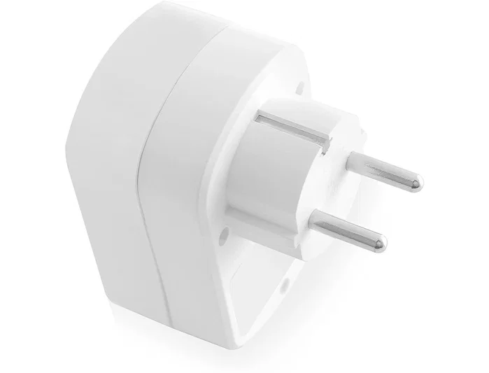 EWENT Cargador de Pared EW1211 con 2 Puertos USB 3.1A y Toma de Corriente, Blanco