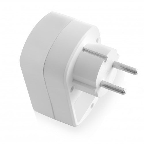 EWENT Cargador de Pared EW1211 con 2 Puertos USB 3.1A y Toma de Corriente, Blanco