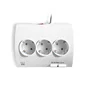 Ewent Regleta de Sobremesa EW3935, 5 Tomas + 2 Puertos USB 2.1A, Cable 1.5m, Protección Infantil, Blanco