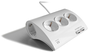 Ewent EW3935 Regleta de Escritorio con 5 Tomas y 2 Puertos USB Blanco
