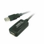 Nanocable Cable USB 2.0 Prolongador con Amplificador, 5m, Negro