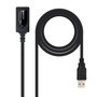 Nanocable Cable USB 2.0 Prolongador con Amplificador, 5m, Negro