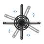 Tooq Soporte de Techo para Proyector PJ3030TN-B Negro