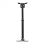 Tooq PJ3030TN-B Soporte de Techo para Proyector, Inclinable Giratorio Nivelable, hasta 20 kg, Negro