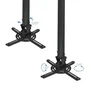 Tooq PJ3030TN-B Soporte de Techo para Proyector, Inclinable Giratorio Nivelable, hasta 20 kg, Negro