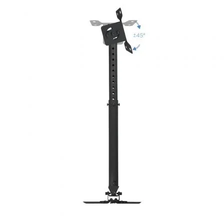 Tooq PJ3030TN-B Soporte de Techo para Proyector, Inclinable Giratorio Nivelable, hasta 20 kg, Negro