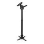 Tooq PJ3030TN-B Soporte de Techo para Proyector, Inclinable Giratorio Nivelable, hasta 20 kg, Negro