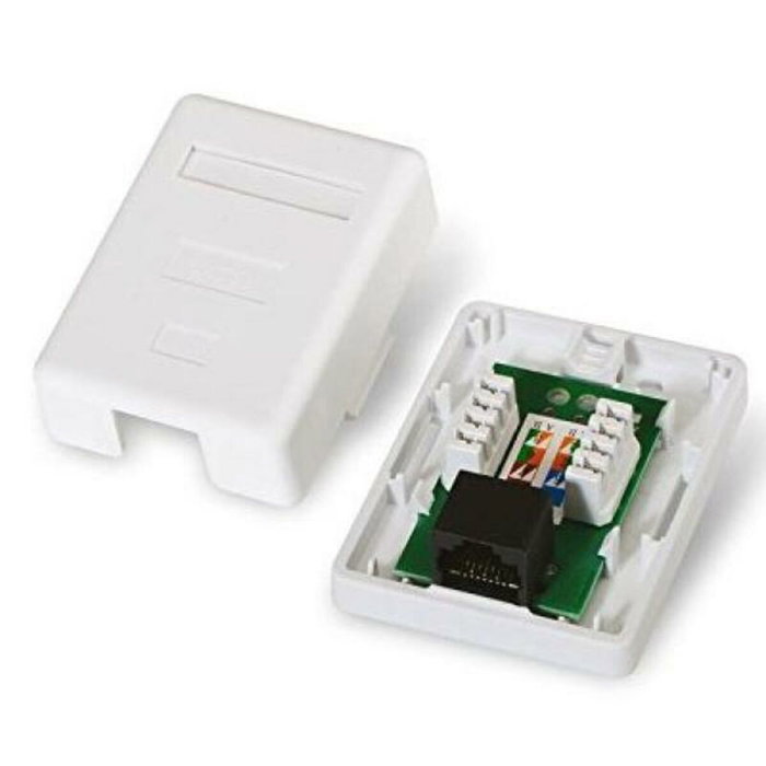 Nanocable Roseta de Superficie RJ45 CAT.6 UTP 1 Toma Blanco Nanocable Roseta de Superficie RJ45 CAT.6 UTP 1 Toma Blanco