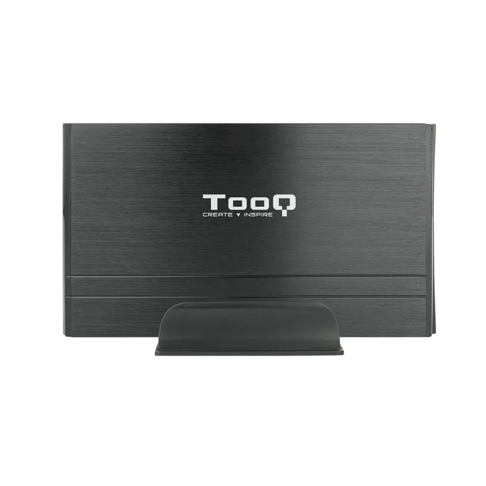 TooQ Caja Externa para Disco Duro HDD 3.5" SATA/IDE USB 2.0 TQE-3520B - Color Negro con Soporte y Acabados en Aluminio