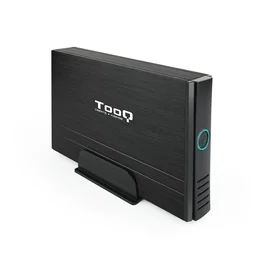 TooQ Caja Externa para Disco Duro HDD 3.5" SATA/IDE USB 2.0 TQE-3520B - Color Negro con Soporte y Acabados en Aluminio