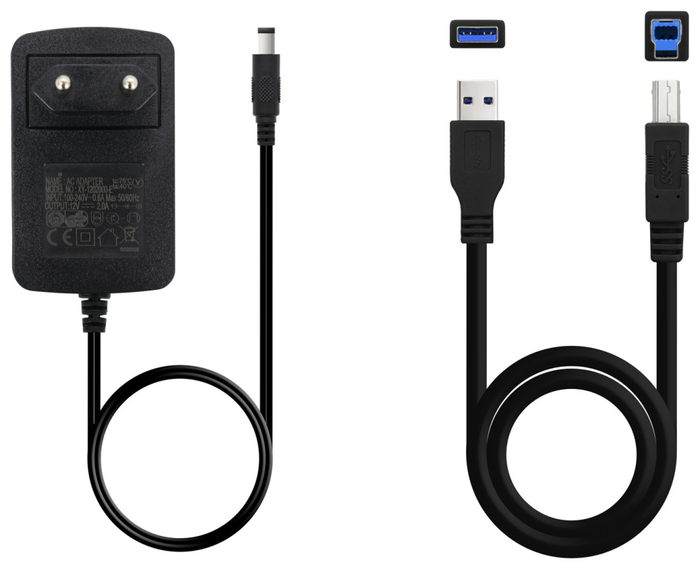 TOOQ TQDS-802 Dock Station para Disco Duro 2.5/3.5 SATA a USB 3.0 con Clonación OTB, Color Negro
