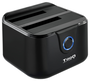 TOOQ TQDS-802 Dock Station para Disco Duro 2.5/3.5 SATA a USB 3.0 con Clonación OTB, Color Negro