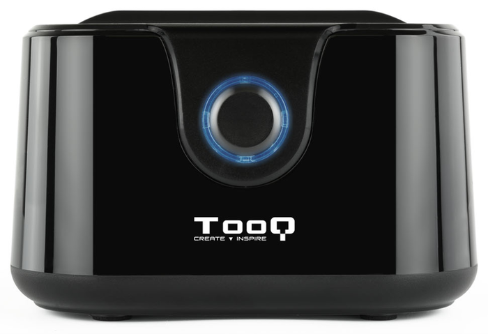 TOOQ TQDS-802 Dock Station para Disco Duro 2.5/3.5 SATA a USB 3.0 con Clonación OTB, Color Negro