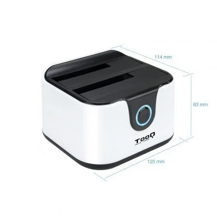Tooq Docking Station TQDS-802BW para Discos Duros de hasta 8 TB, USB 3.0/3.1 Gen 1, Admite HDD/SSD 2.5' y 3.5', Clonación Tooq Docking Station TQDS-802BW para Discos Duros de hasta 8 TB, USB 3.0/3.1 Gen 1, Admite HDD/SSD 2.5' y 3.5', Clonación