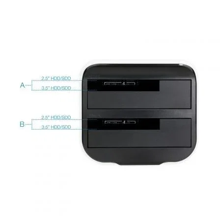 Tooq Docking Station TQDS-802BW para Discos Duros de hasta 8 TB, USB 3.0/3.1 Gen 1, Admite HDD/SSD 2.5' y 3.5', Clonación Tooq Docking Station TQDS-802BW para Discos Duros de hasta 8 TB, USB 3.0/3.1 Gen 1, Admite HDD/SSD 2.5' y 3.5', Clonación