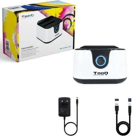 Tooq Docking Station TQDS-802BW para Discos Duros de hasta 8 TB, USB 3.0/3.1 Gen 1, Admite HDD/SSD 2.5' y 3.5', Clonación Tooq Docking Station TQDS-802BW para Discos Duros de hasta 8 TB, USB 3.0/3.1 Gen 1, Admite HDD/SSD 2.5' y 3.5', Clonación