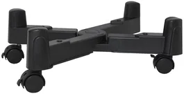 Approx APPMCSV2 - Soporte Móvil con Ruedas para CPU de Sobremesa, Ajustable (7.5-25cm), 4 Ruedas Giratorias con Frenos, Color Negro