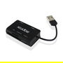 HUB APPROX APPHT8B NEGRO - 2 PUERTOS USB 2.0 + LECTOR MICROSD/SD - TAMAÑO COMPACTO - COMPATIBLE WINDOWS 7 / 8 / 10