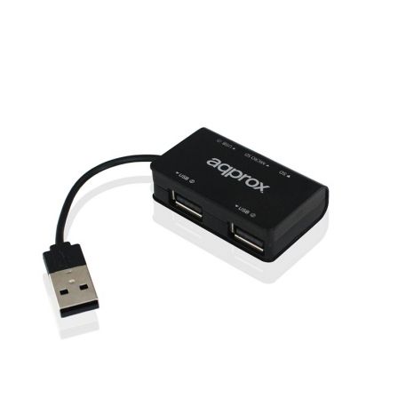 HUB APPROX APPHT8B NEGRO - 2 PUERTOS USB 2.0 + LECTOR MICROSD/SD - TAMAÑO COMPACTO - COMPATIBLE WINDOWS 7 / 8 / 10 HUB APPROX APPHT8B NEGRO - 2 PUERTOS USB 2.0 + LECTOR MICROSD/SD - TAMAÑO COMPACTO - COMPATIBLE WINDOWS 7 / 8 / 10