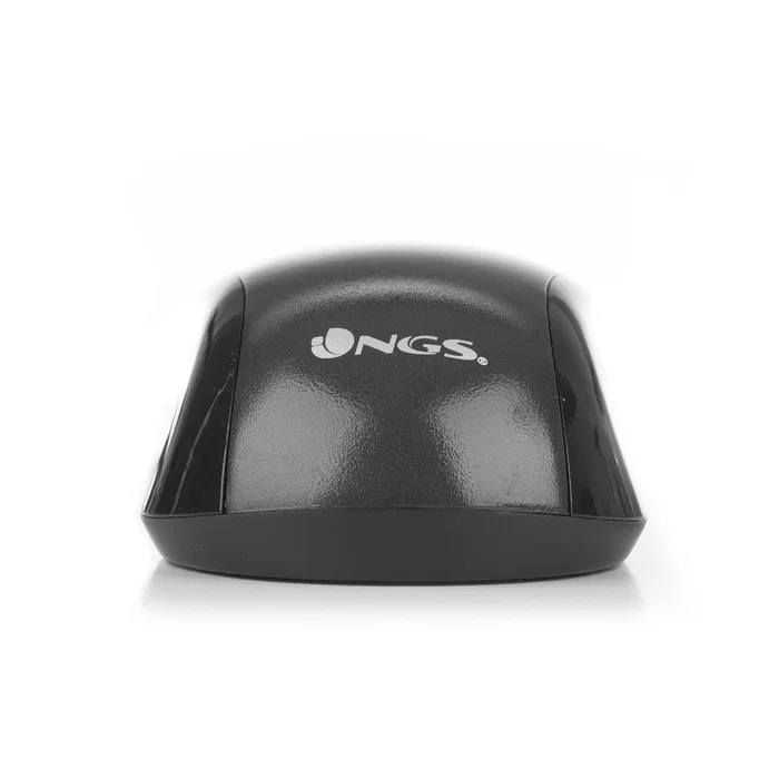 NGS Black Mist Ratón Óptico 800 DPI 3 Botones para Oficina USB Alámbrico Ergonomía Mano Derecha Color Negro