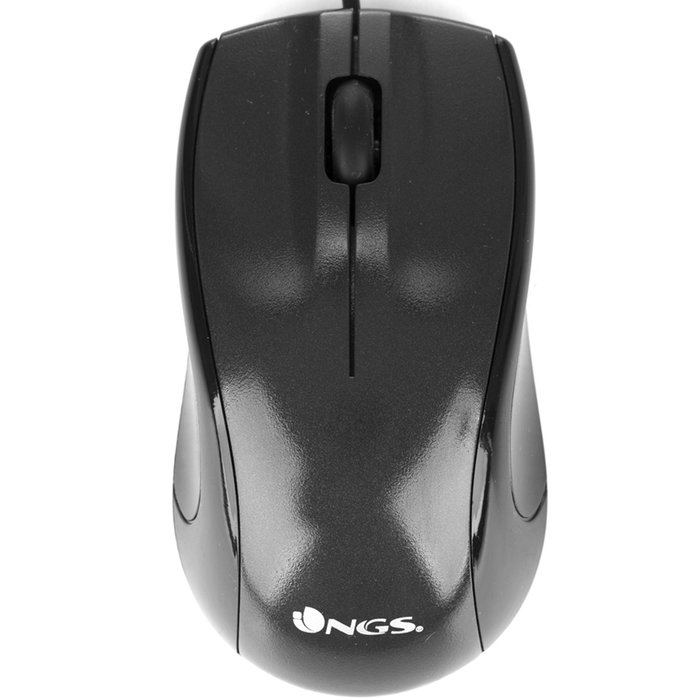 NGS Black Mist Ratón Óptico Negro