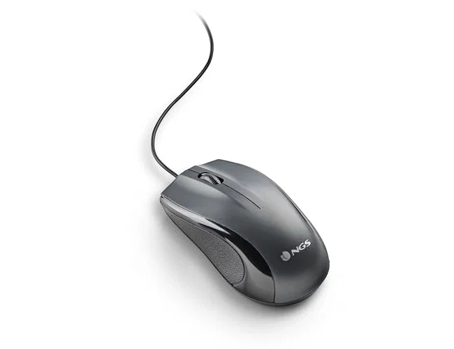NGS Black Mist Ratón Óptico Negro USB