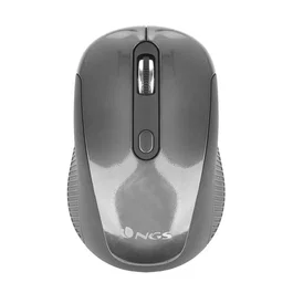 NGS Ratón Óptico Inalámbrico Haze Ambidiestro 1600 DPI para Portátil, RF 2.4 GHz, 3 Botones, Nano Receptor USB, Negro y Grafito