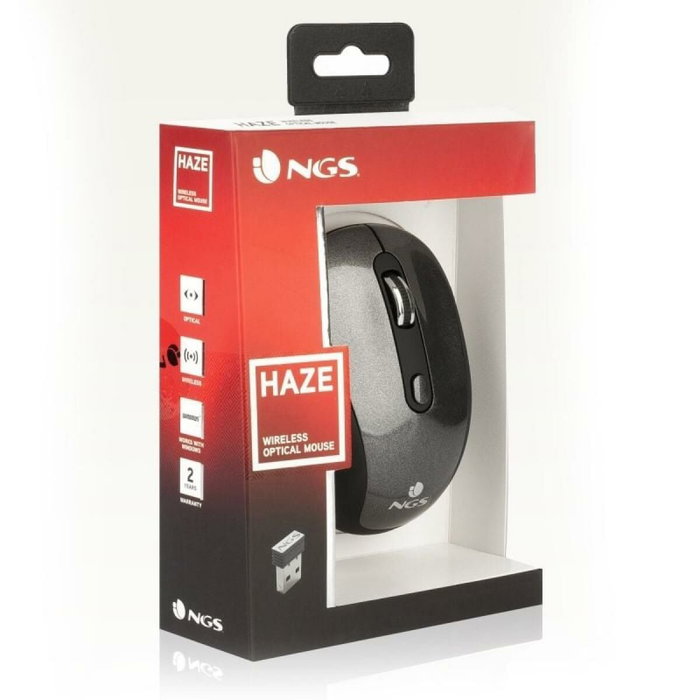 NGS Haze Ratón Óptico Inalámbrico 2.4 GHz 800/1600 DPI Gris NGS Haze Ratón Óptico Inalámbrico 2.4 GHz 800/1600 DPI Gris