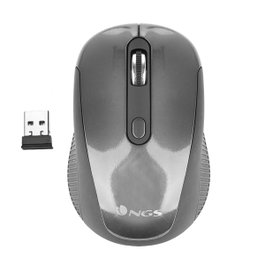 NGS Haze Ratón Óptico Inalámbrico 2.4 GHz 800/1600 DPI Gris