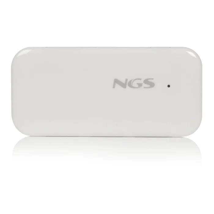 NGS Hub USB NGS-HUB-0032 - Hub de 4 Puertos USB 2.0, 480 Mbps, Tamaño Reducido y Portátil, Color Blanco
