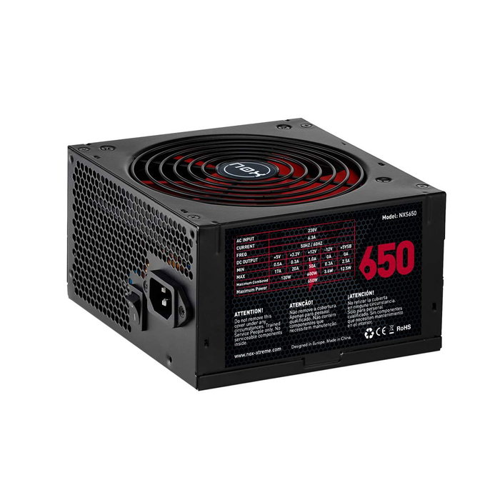 NOX NXS650 650W Negro, Rojo