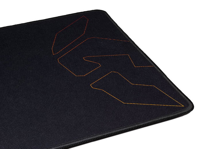 NOX Alfombrilla Gaming Knout Kontrol Negro - Superficie Control para Movimientos Precisos, Base Antideslizante, Bordes Cosidos, 320x270x3 mm