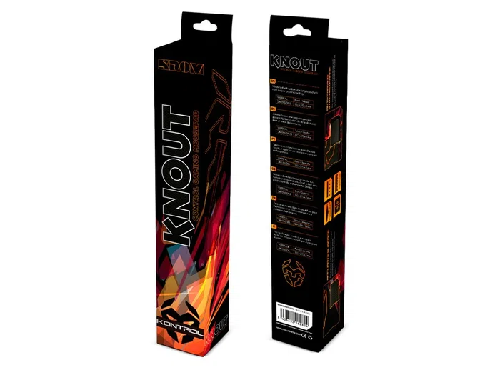 NOX Alfombrilla Gaming Knout Kontrol Negro - Superficie Control para Movimientos Precisos, Base Antideslizante, Bordes Cosidos, 320x270x3 mm